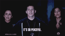 Its So Peaceful Jake Peralta GIF - Its So Peaceful Jake Peralta Andy Samberg GIFs