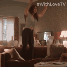 Jumping For Joy Lily Diaz GIF - Jumping For Joy Lily Diaz With Love GIFs