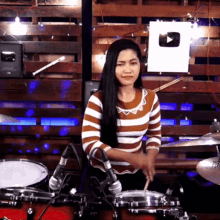 Amira Syahirah Drum GIF - Amira Syahirah Drum Noramirah Syahirah GIFs