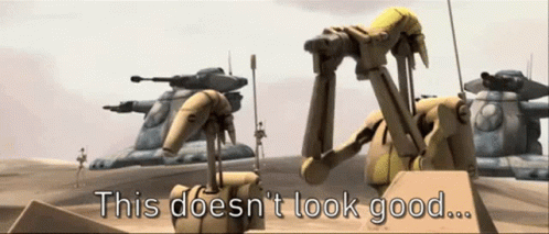 Star Wars Battle Droids GIF - Star Wars Battle Droids This Doesnt Look Good GIFs