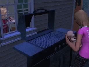 Grilling Baby The Sims GIF - Grilling Baby The Sims Grill GIFs