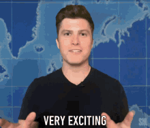 Very Exciting Colin Jost GIF - Very Exciting Colin Jost John Kasich GIFs