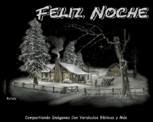Feliz Noche Snowing GIF - Feliz Noche Snowing Cottage GIFs