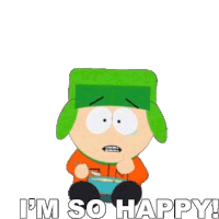 Im So Happy Kyle Broflovski Sticker - Im So Happy Kyle Broflovski South Park Stickers