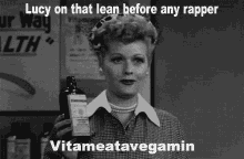 I Love Lucy Lucy On Lean GIF - I Love Lucy Lucy On Lean Vitameatavegamin GIFs