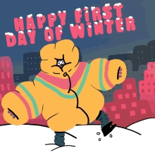 first day of winter bundle up snow day winter