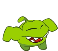 Laughing Om Nom Sticker - Laughing Om Nom Cut The Rope Stickers