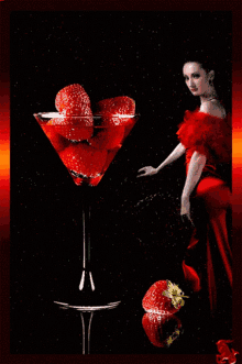 Strawberries Lady GIF - Strawberries Lady Red GIFs