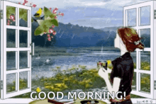 Raining Good Morning GIF - Raining Good Morning Coffee GIFs