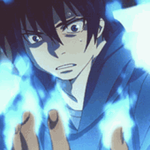 Blue Exorcist Blue Flame GIF - Blue Exorcist Blue Flame Anime GIFs