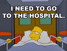 I Need To Go To The Hospital GIF - The Simpsons Bart Sick GIFs