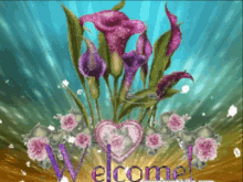 Welcome Flowers GIF - Welcome Flowers Glitter GIFs