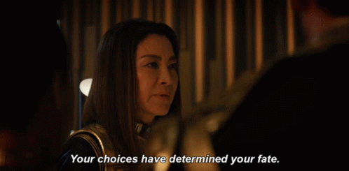 Your Choices Have Determined Your Fate Emperor Georgiou GIF - Your Choices Have Determined Your Fate Emperor Georgiou Star Trek Discovery GIFs