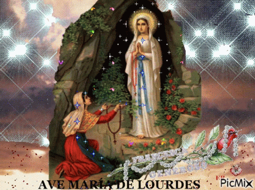 Virgen De Lourdes Glitter GIF - Virgen De Lourdes Glitter Sparkle GIFs