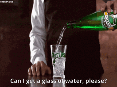 Glass Of Water Perrier GIF - Glass Of Water Perrier Pour GIFs