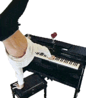 Playing Piano This Is Happening Sticker - Playing Piano This Is Happening Handstand Stickers