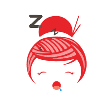 Kora Sleepyhead Sticker - Kora Sleepyhead Asleep Stickers