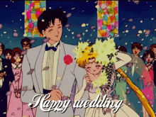 Happy Wedding Sailor Moon GIF - Sailor Moon Usagi Happy Wedding GIFs