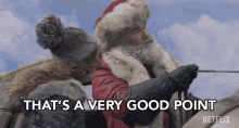 Thats A Very Good Point Santa Claus GIF - Thats A Very Good Point Santa Claus Kurt Russell GIFs