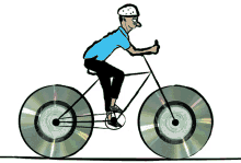 downsign disc jockey bicycle ride disc