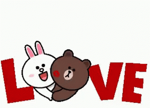 Love Cony And Brown GIF - Love Cony And Brown Rabbit GIFs