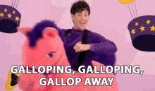 Galloping Galloping Gallop Away Leaving GIF - Galloping Galloping Gallop Away Leaving Bye GIFs