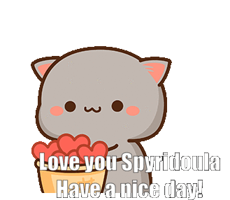 Love You Spyridoula Have A Nice Day Sticker - Love You Spyridoula Have A Nice Day Hearts Stickers