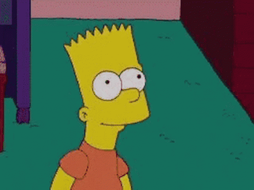 Gif of Bart Simpson throwing a cake into a rubbish bin. Text on the cake says 'At least you tried'.