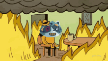 Crankycritters This Is Fine GIF - Crankycritters Cranky Critters GIFs
