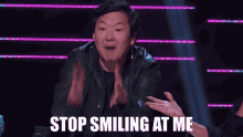 Masked Singer Ken Jeong GIF - Masked Singer Ken Jeong Stop Smiling At Me GIFs