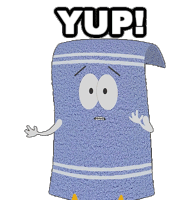 Yup Towelie Sticker - Yup Towelie South Park Stickers