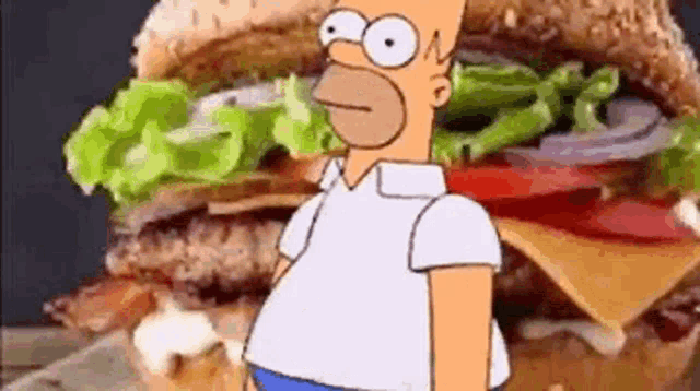 Homer Simpson Burger GIF - Homer Simpson Burger The Simpsons GIFs