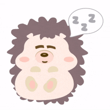 hedgehog cute brown zzz sleepy