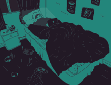 alone night black green sleep