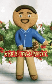 Christmas Party Floss GIF - Christmas Party Floss Gingerbread Man GIFs