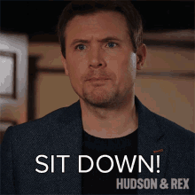 Sit Down Charlie Hudson GIF - Sit Down Charlie Hudson Hudson And Rex GIFs