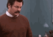 What Just Happened GIF - Parks And Rec Nick Offerman Ron Swanson GIFs