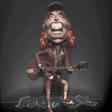 Angus Young Puppet GIF - Angus Young Puppet Headbang GIFs