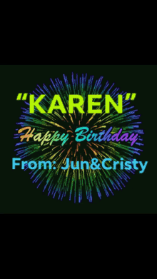 Happy Birthday Karen Gif Happy Birthday Karen Hbd Discover Share Gifs