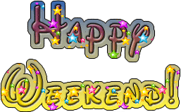 Happy Weekend Animated Text Sticker - Happy Weekend Animated Text Stars Stickers
