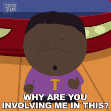 Why Are You Involving Me In This Token Black GIF - Why Are You Involving Me In This Token Black South Park GIFs