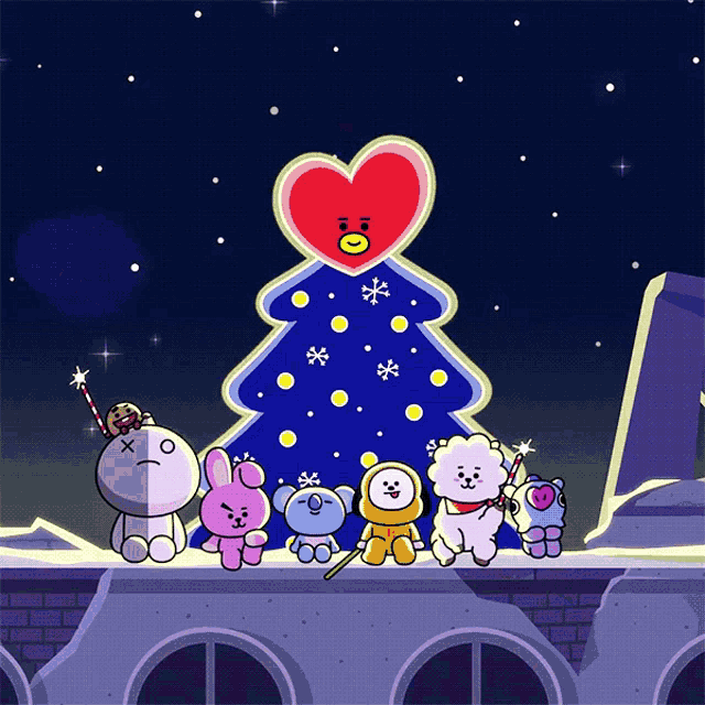 Bt21 Christmas 2022 Happy New Year Bt21 Gif - Happy New Year Bt21 Bts - Discover & Share Gifs