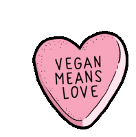 Vegan Means Love Albaparis Sticker - Vegan Means Love Vegan Albaparis Stickers