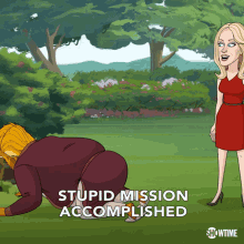 Stupid Mission Accomplished Jeff Bergman GIF - Stupid Mission Accomplished Jeff Bergman Donald Trump GIFs