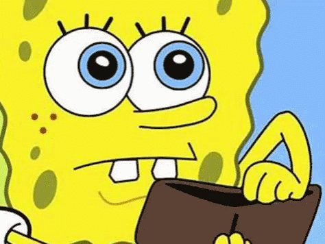 spongebob,No Money,Empty Wallet,gif,animated gif,gifs,meme.