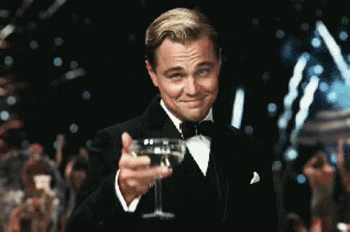Leonardo DiCarpip Cheers GIF