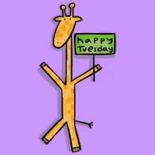 Happy Tuesday GIF - Tuesday Happy Tuesday Giraffe GIFs