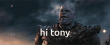 Tony Hi Tony GIF - Tony Hi Tony Thanos GIFs