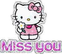 Hello Kitty Miss You Sticker - Hello Kitty Kitty Miss You Stickers