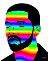 Drake Colorful Sticker - Drake Colorful Rainbow Stickers
